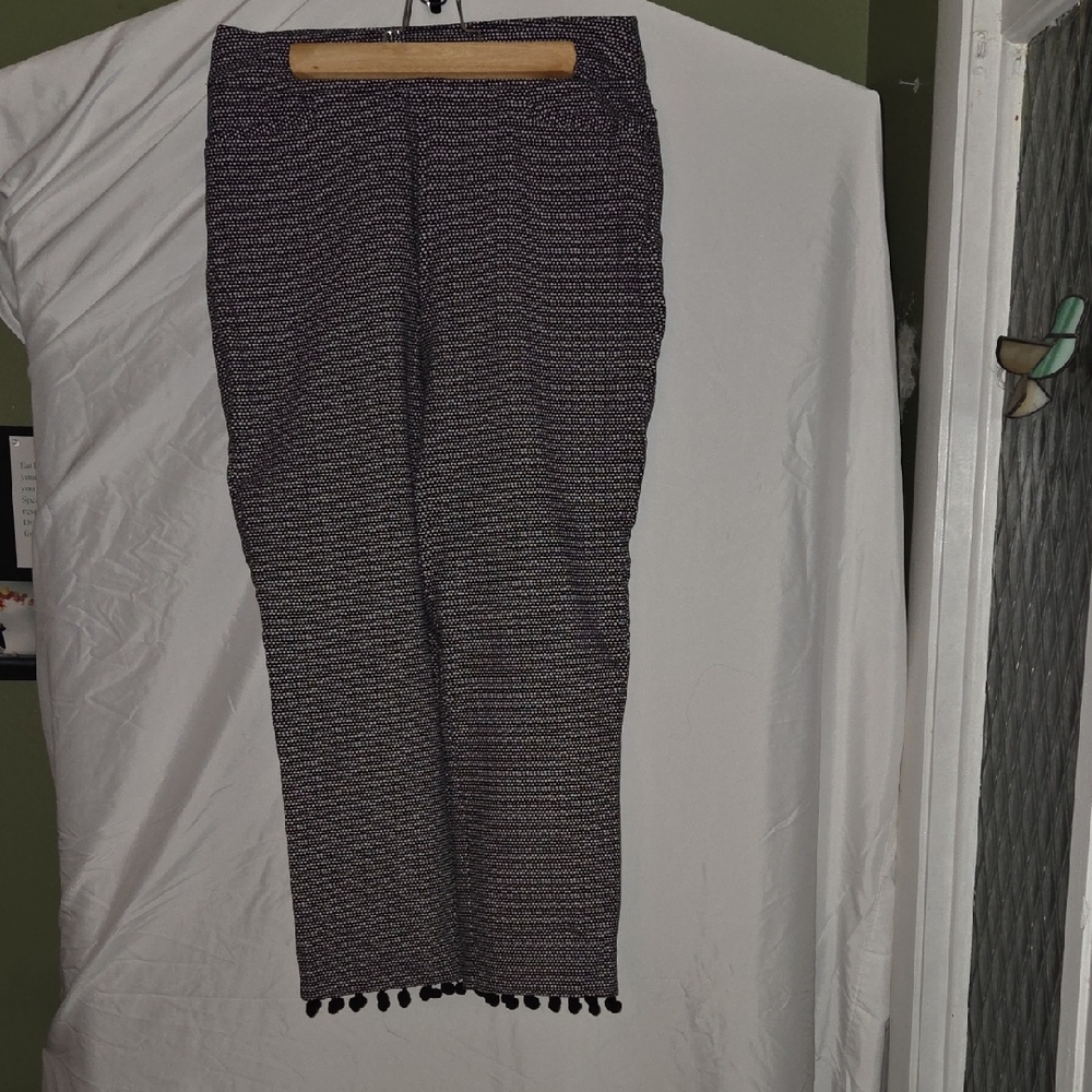 Chico's Black and White Striped Dress Jumpsuit